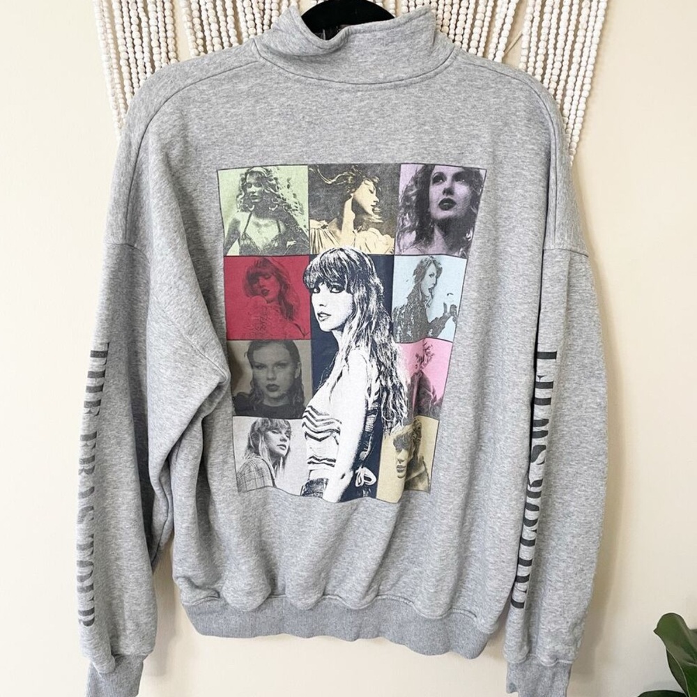 Taylor Swift Gray Quarter Zip Sweater